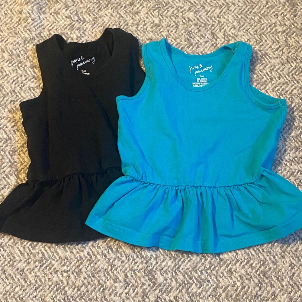 June & January Peplum Tanks